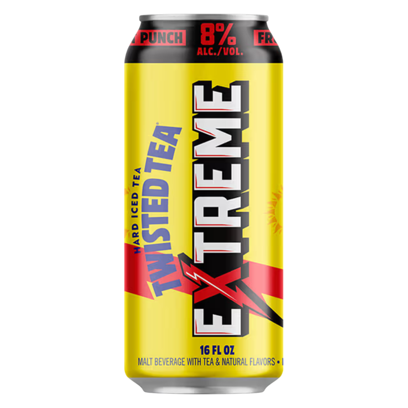 Twisted Tea Extreme Fruit Punch 16oz Single Can 8% ABV