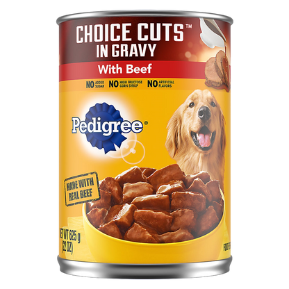 Pedigree Choice Cuts in Gravy with Beef Wet Dog Food, 13.2oz.
