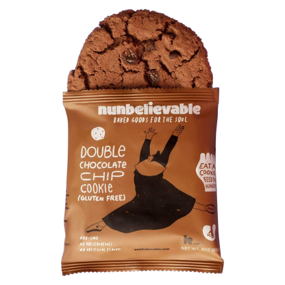Nunbelievable Double Chocolate Chip Artisanal Cookie 3oz