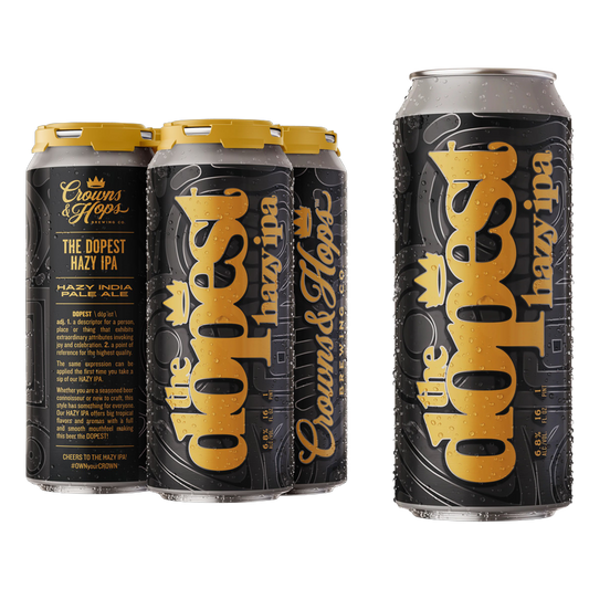 Crown & Hops The Dopest Hazy IPA 4pk 16oz Can 6.8% ABV