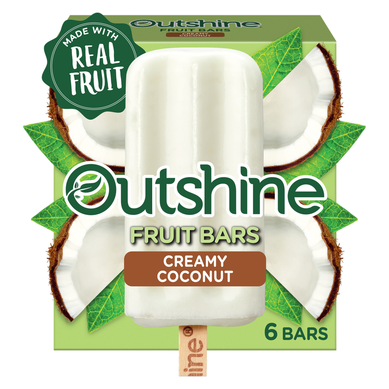 Outshine Creamy Coconut Frozen Fruit Bars, 6ct