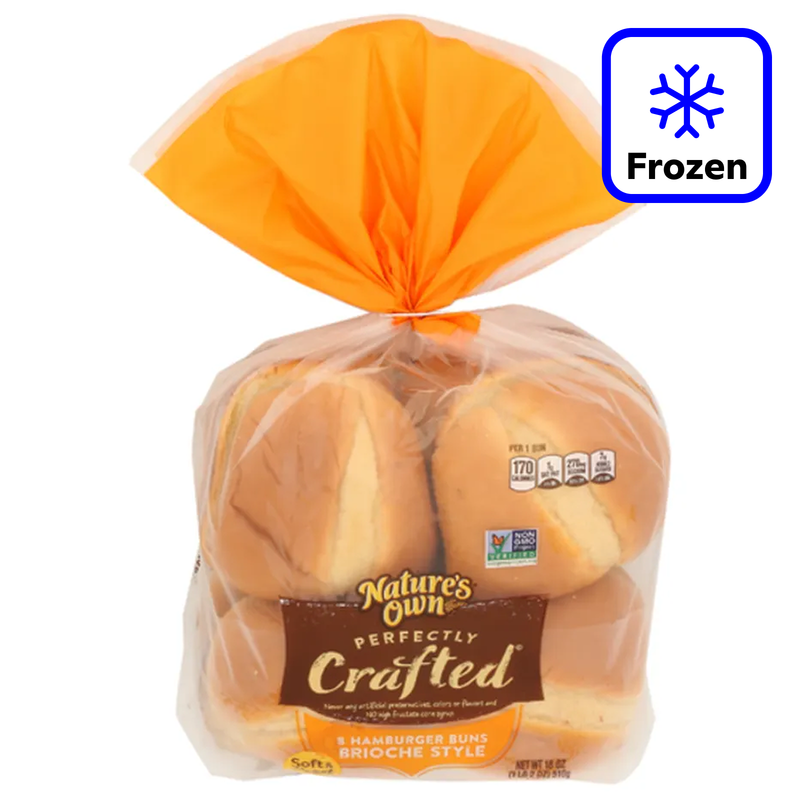 Nature's Own Perfectly Crafted Frozen Brioche Style Hamburger Buns - 8ct/18oz