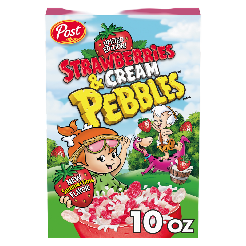 Post Strawberry & Cream Pebbles Cereal, 10oz.