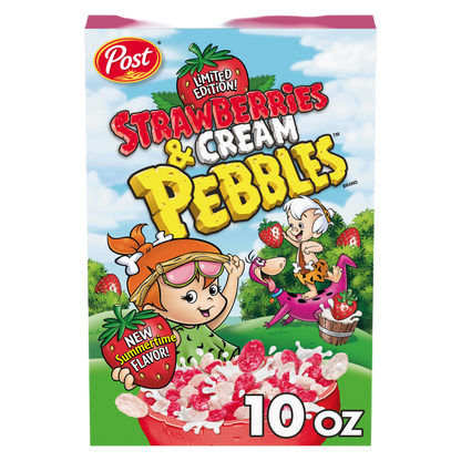 Post Strawberry & Cream Pebbles Cereal, 10oz.