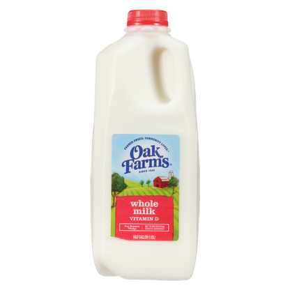 Oak Farms Whole Vitamin D Milk - 1/2 Gallon