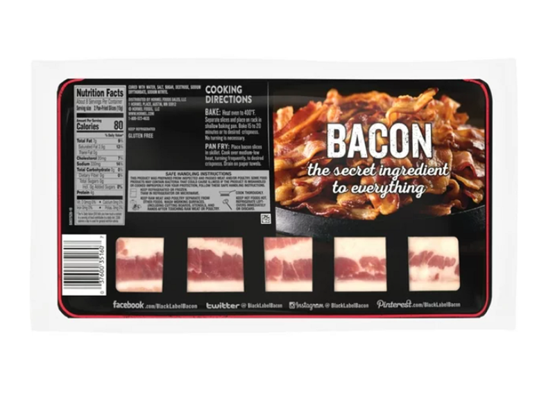 Hormel Black Label Natural Hardwood Original Smoked Bacon - 16oz