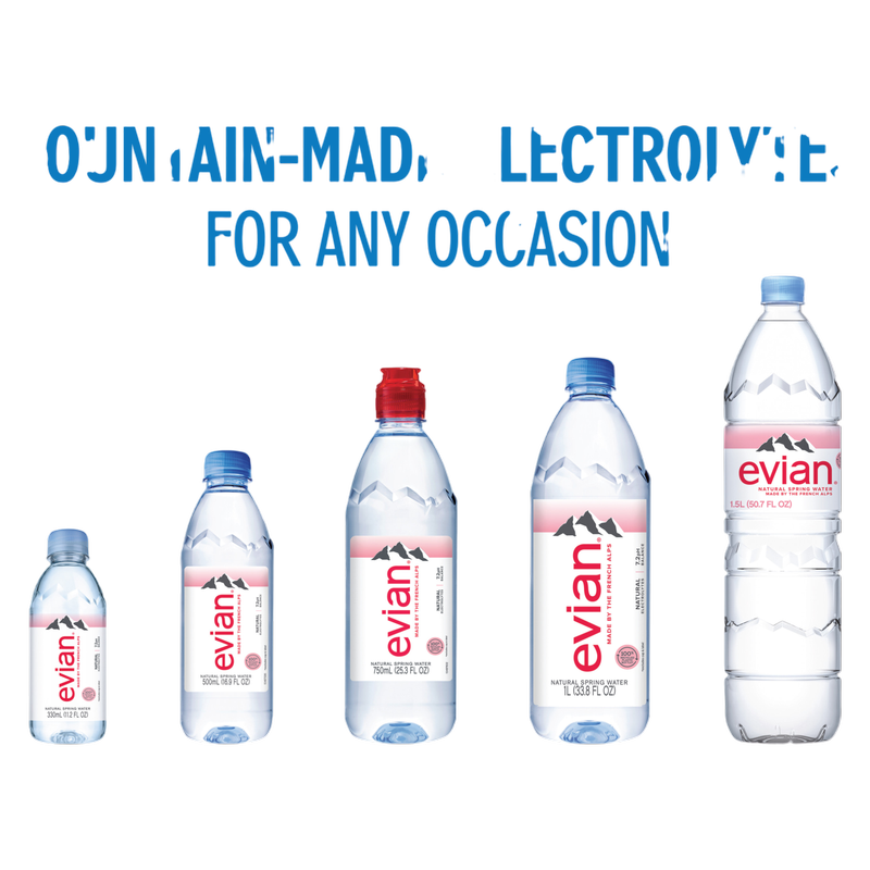 Evian Natural Spring Water 1 Liter