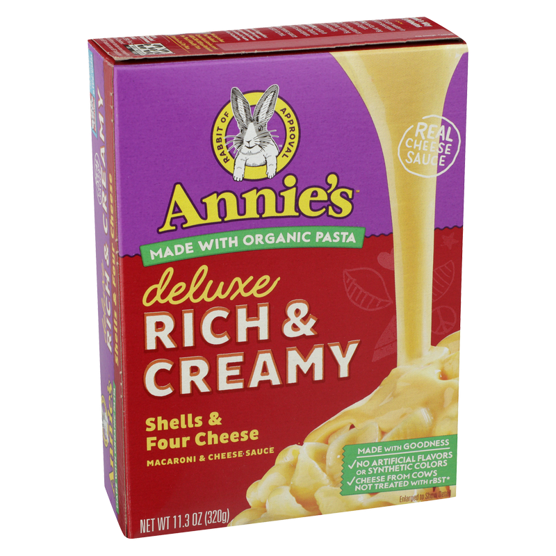 Annie's Homegrown Deluxe Rich & Creamy Shells & Four Cheese Pasta & Cheese Sauce 11.3oz
