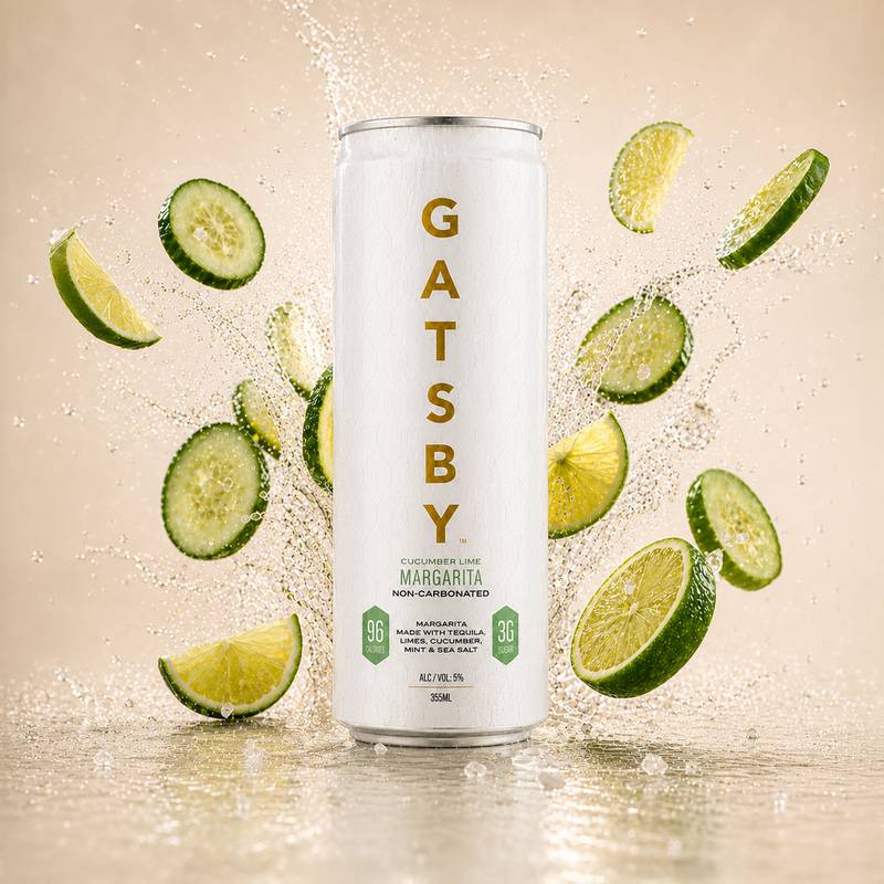 Gatsby Cucumber Lime Margarita 4pk 12oz Can 5% ABV