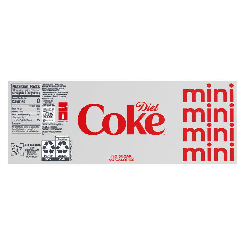 Diet Coke 10pk 7.5oz Mini Can
