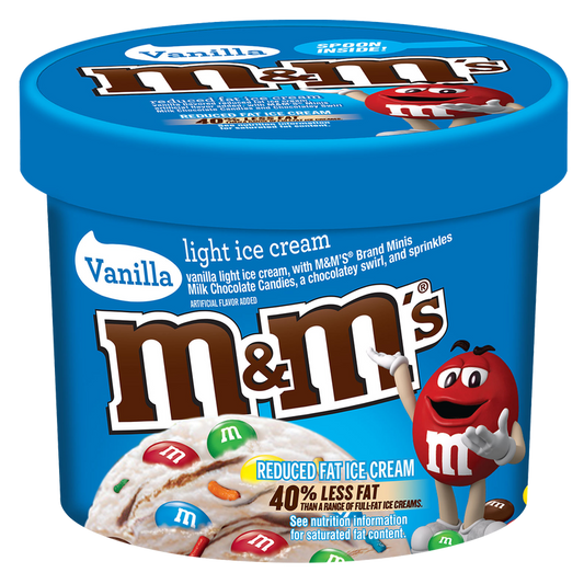 M&M's Vanilla Reduced Fat Ice Cream with Mini M&M's Cup 6oz