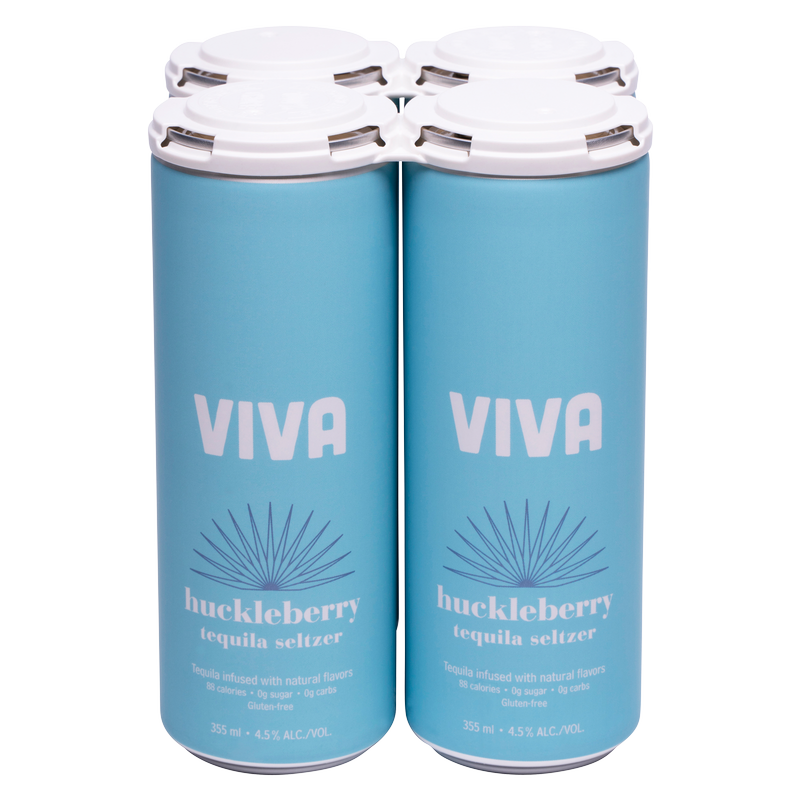 Viva Tequila Seltzer Huckleberry 4pk 355ml Can 4.5% ABV