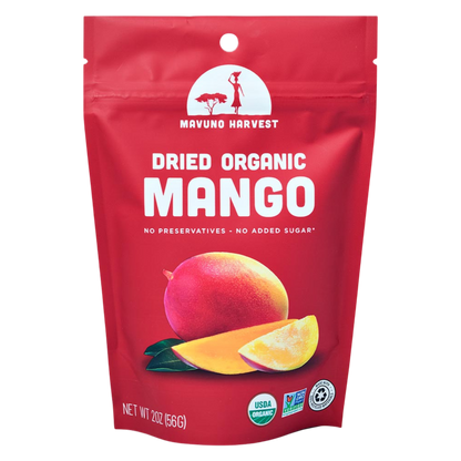 Mavuno Harvest Organic Unsweetened Dried Mango, 2oz