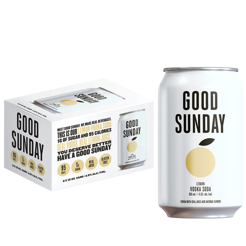 Good Sunday Lemon Vodka Soda 6pk 12oz Cans 4.5% ABV