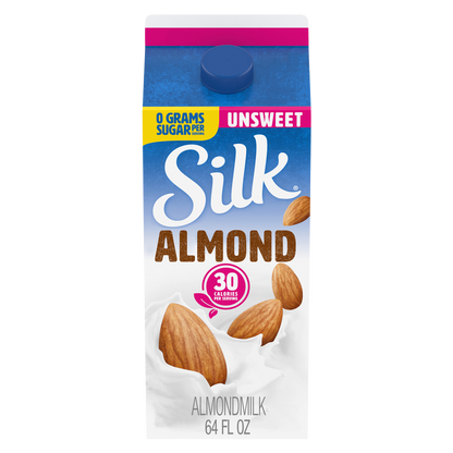 Silk Unsweetened Almond Milk 1/2 Gallon