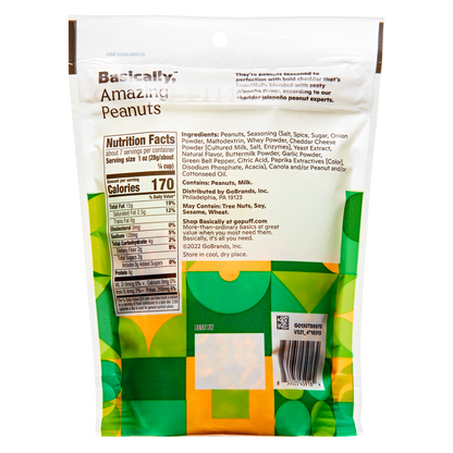 Basically, Cheddar Jalapeno Peanuts 7oz