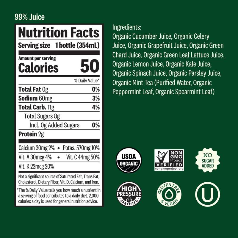 Suja Organic Uber Greens Cold Pressed Juice 12oz Btl