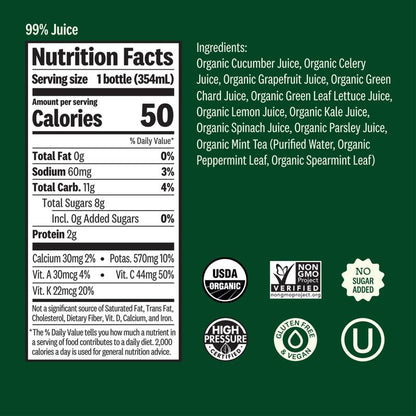 Suja Organic Uber Greens Cold Pressed Juice 12oz Btl