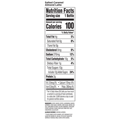 Califia Farms Salted Caramel Cold Brew Coffee with Almond Milk 10.5oz Btl