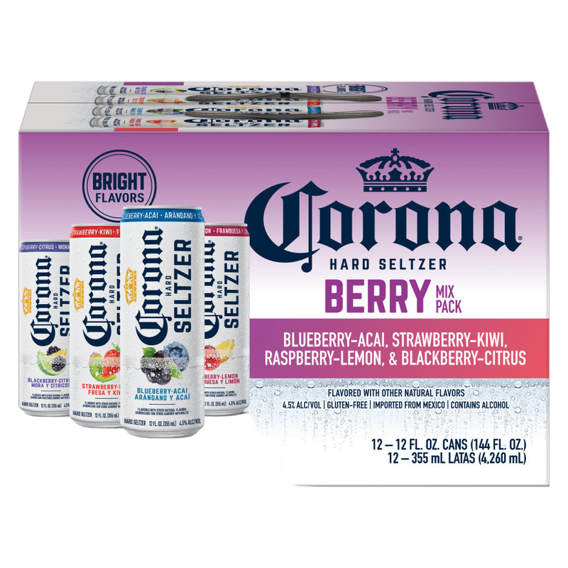 Corona Hard Seltzer Berry Mix Variety Pack 12pk 12oz Cans 4.5% ABV