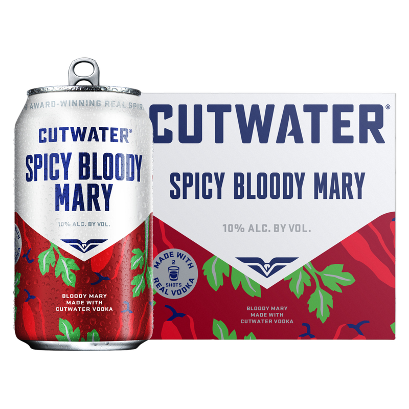 Cutwater Spicy Bloody Mary Vodka 4pk 12oz Can 10% ABV