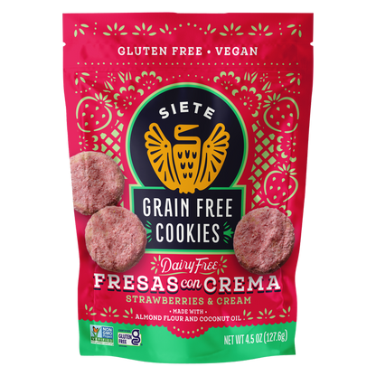 Siete Strawberries and Cream Cookie, 4.5oz