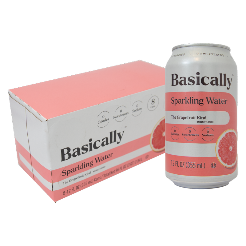 Basically Grapefruit Sparkling Water - 8pk