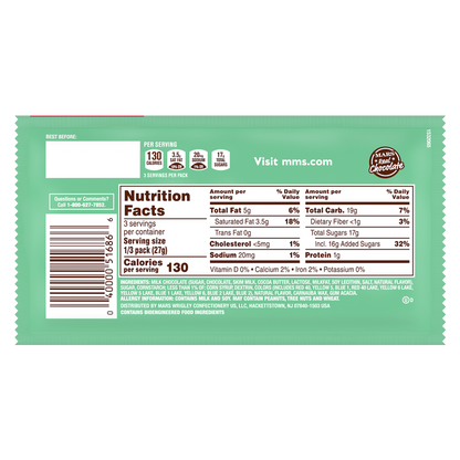 M&M's Mint Chocolate Candies for the Holidays 2.83oz
