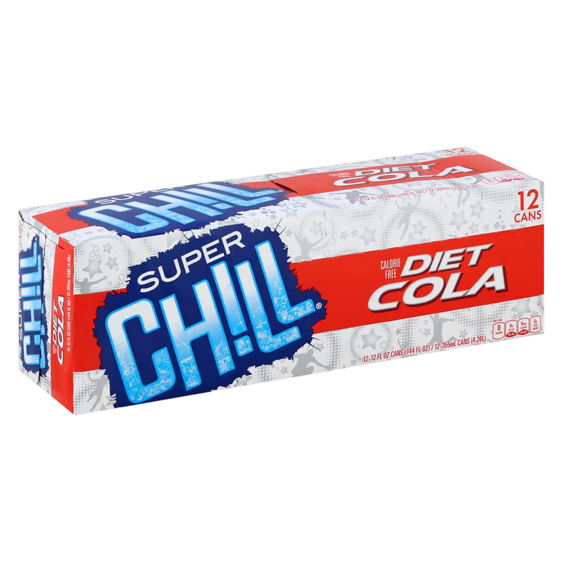 Super Chill Diet Classic Cola Soda 12pk 12oz Can