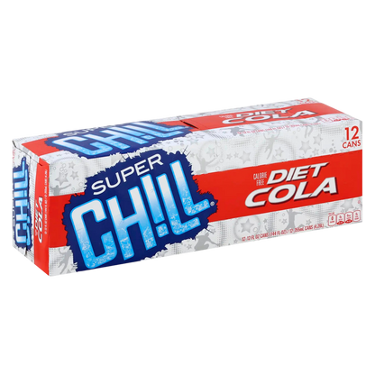 Super Chill Diet Classic Cola Soda 12pk 12oz Can