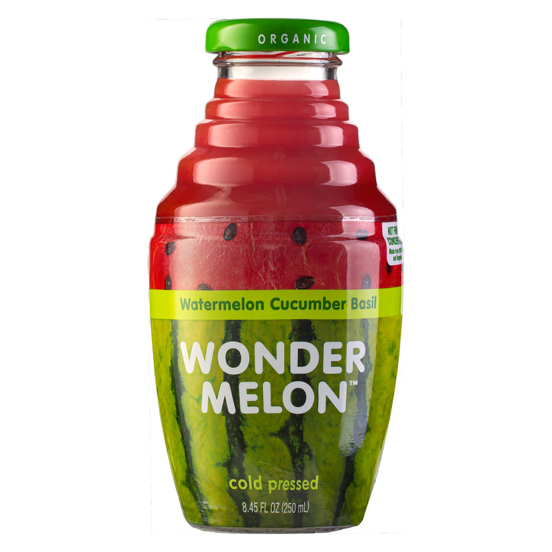 Wonder Juice Cucumber Basil Organic Cold-Pressed Juice 8.45oz Glass Btl