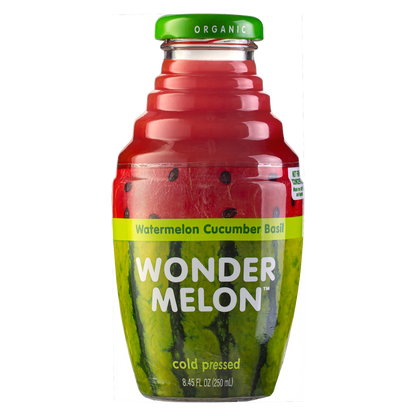 Wonder Juice Cucumber Basil Organic Cold-Pressed Juice 8.45oz Glass Btl