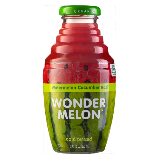 Wonder Juice Cucumber Basil Organic Cold-Pressed Juice 8.45oz Glass Btl