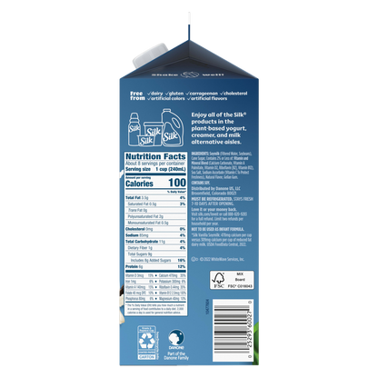 Silk Vanilla Soy Milk 1/2 Gallon