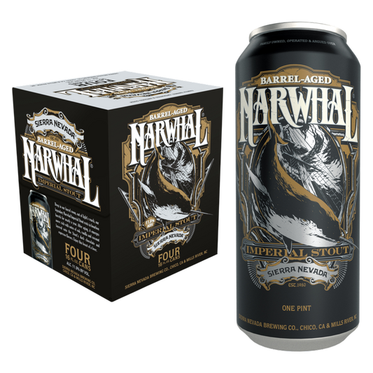 Sierra Nevada Brewing Barrel-Aged Narwhal Stout 4pk 16oz Can