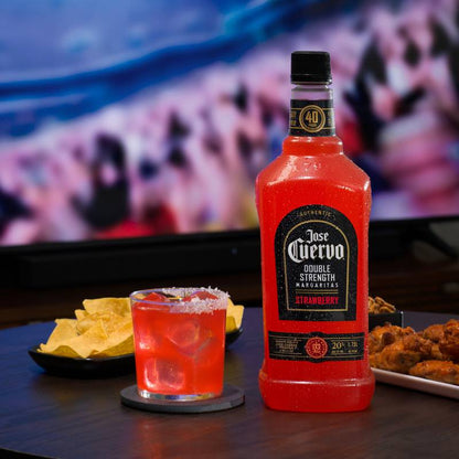 Jose Cuervo Authentic Margarita Double Strength Strawberry Ready to Drink Cocktail 1.75L 20% ABV