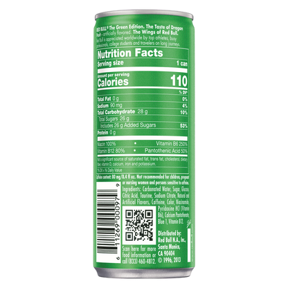 Red Bull Energy Drink The Green Edition Dragon Fruit 8.4oz Can