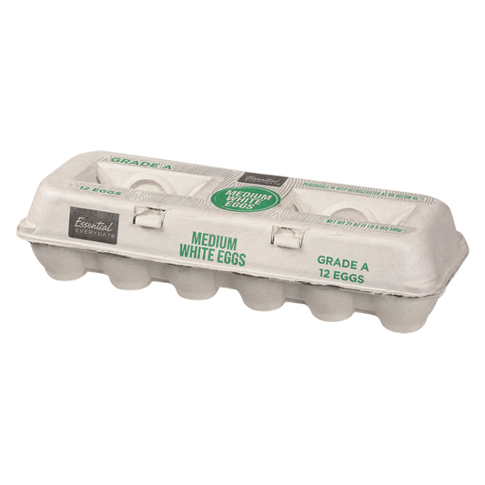 Essential Everyday Grade A Medium White Eggs - 12ct