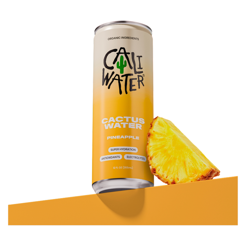 Caliwater Pineapple Cactus Water 12 oz can