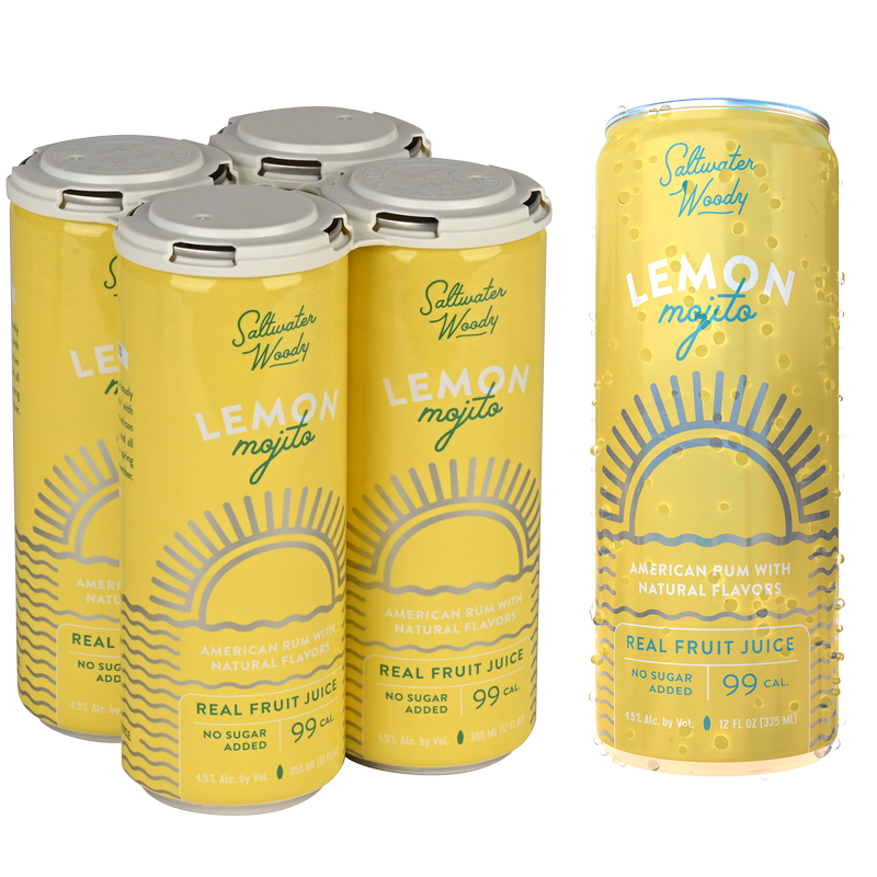 Saltwater Woody Lemon Mojito 4pk 12oz Can 4.5% ABV