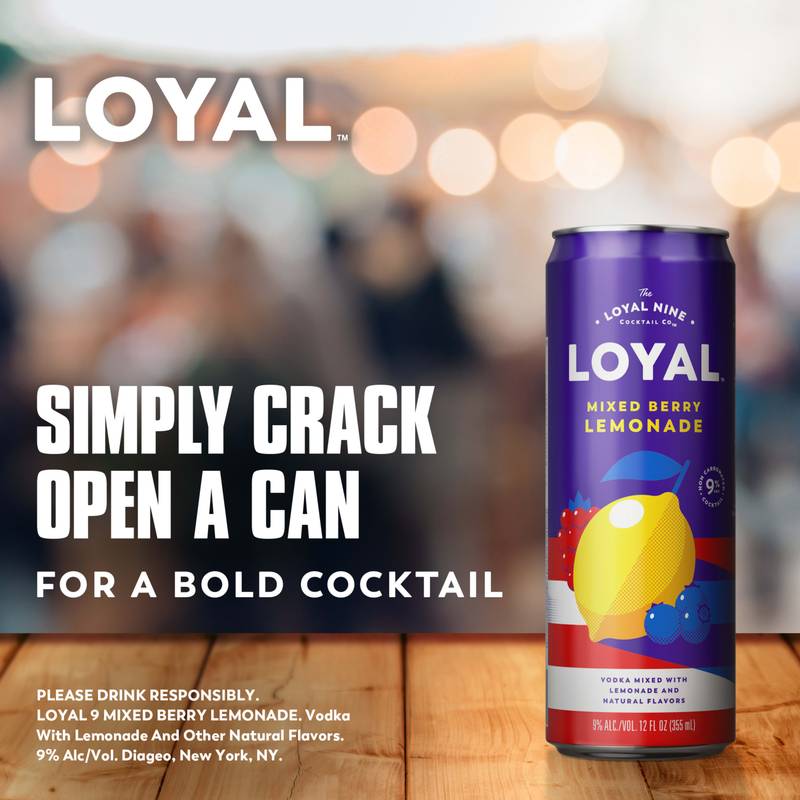 Loyal 9 Mixed Berry Lemonade 4k 12oz 9% ABV