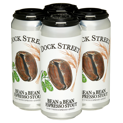Dock Street Bean2Bean Espresso Stout 4pk 16oz Can 6.0% ABV