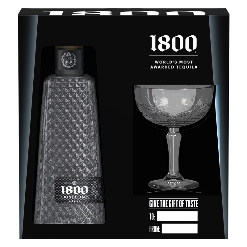 1800 Cristalino Gift Set 750ml (80 Proof)