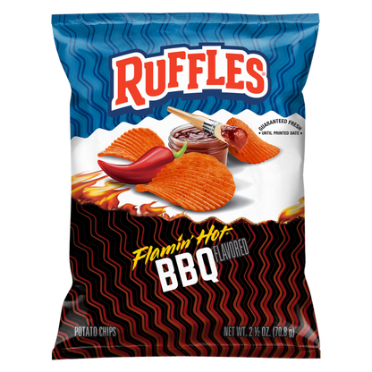 Ruffles Flamin' Hot BBQ Potato Chips 2.5oz
