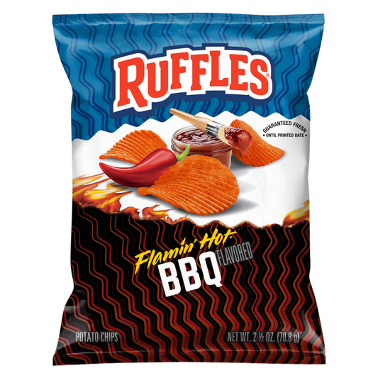 Ruffles Flamin' Hot BBQ Potato Chips 2.5oz