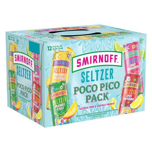 Smirnoff Spiked Seltzer Poco Pico Variety Pack 12pk 12oz Cans