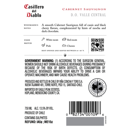 Casillero Del Diablo Cabernet Sauvignon 750 ml