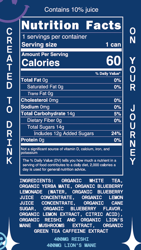 Space Tea Blueberry Boost 12oz Can