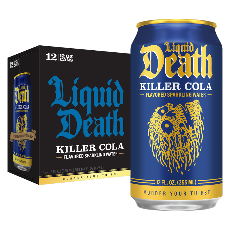 Liquid Death Killer Cola Sparkling Water 12pk 12oz Can