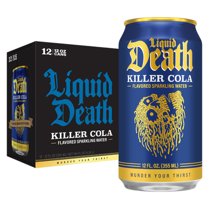 Liquid Death Killer Cola Sparkling Water 12pk 12oz Can